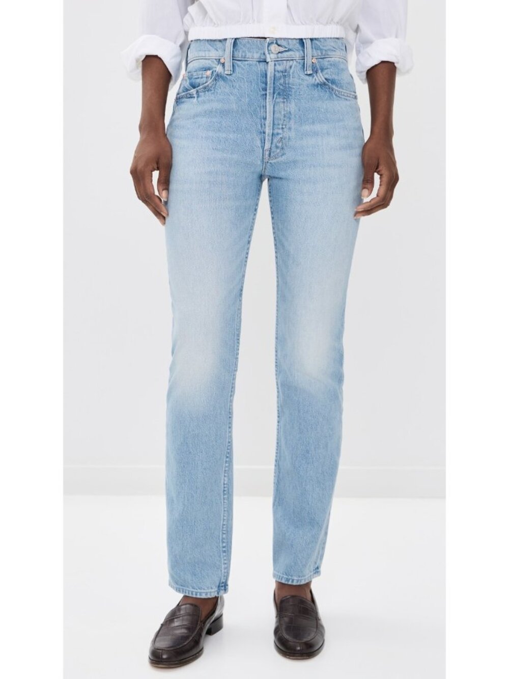 NWT Mother Superior Tomcat Skimp in Head Rush Straight Rigid Jeans 33